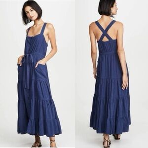Free People Blue Midi Dress